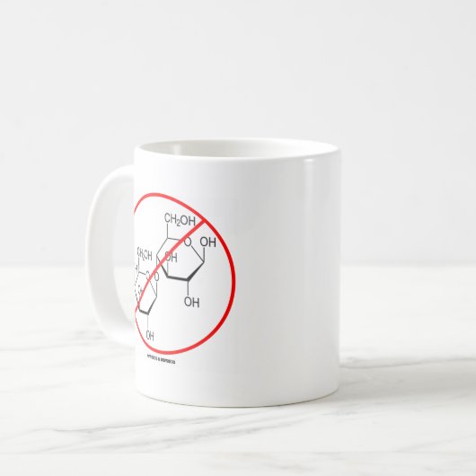 Keine Laktose (Lactoseunverträglichkeit) Kaffeetasse (Vorderseite Links)