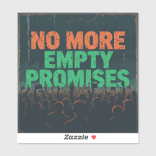 Keine leeren Versprechungen mehr - Vintager Klimas Aufkleber