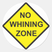 Keine Leuchtzone Runder Aufkleber (Vorderseite)