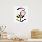 Keine Leute ohne Ruhm Funny Tennis Pub Poster (Küche)