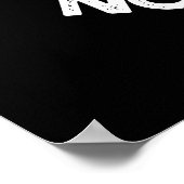 Keine Leute ohne Ruhm Funny Tennis Pun Dark BG Poster (Ecke)