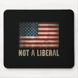 Keine liberale Vintage-USA-Flagge 4. Juli Konserva Mousepad