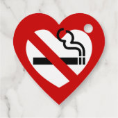 Keine Liebe für das Rauchen Geschenkanhänger (Rückseite)