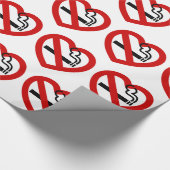 Keine Liebe für das Rauchen Geschenkpapier (Ecke)