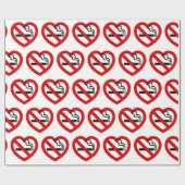 Keine Liebe für das Rauchen Geschenkpapier (Flach)