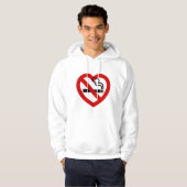 Keine Liebe für das Rauchen Hoodie (Vorne ganz)