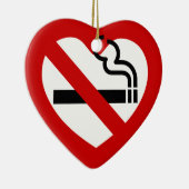Keine Liebe für das Rauchen Keramik Ornament (Rechts)