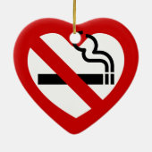 Keine Liebe für das Rauchen Keramik Ornament (Hinten)