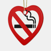 Keine Liebe für das Rauchen Keramik Ornament (Links)