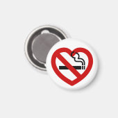 Keine Liebe für das Rauchen Magnet (Vorderseite/Rückseite)