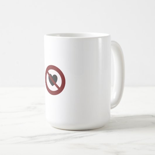 Keine Liebe Kaffeetasse (VorderseiteRechts)