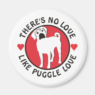 Keine Liebe mögen Puggle Liebe Magnet
