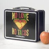 Keine LIEBE No Tacos Funny Taco Pun Metall Brotdose (Beispiel)