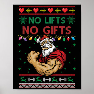 Keine Lifts Nein zu hässlicher Weihnachtsarbeit Poster