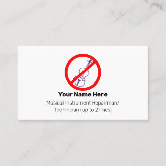 Keine Lila Violinen-Instrumententechnik - weiß Visitenkarte