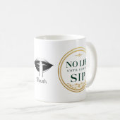 "Keine Lippe, bis ich eine Sippe habe" Kaffeetasse (VorderseiteRechts)