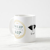 "Keine Lippe, bis ich eine Sippe habe" Kaffeetasse (Vorderseite Links)