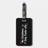 Keine Lösungen nur Zielkonflikte Gepäckanhänger (Rückseite vertikal)