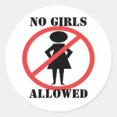 Keine Mädchen erlaubt Aufkleber (Vorderseite)