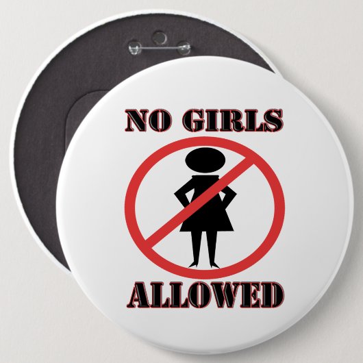 Keine Mädchen erlaubt Button (Vorne & Hinten)