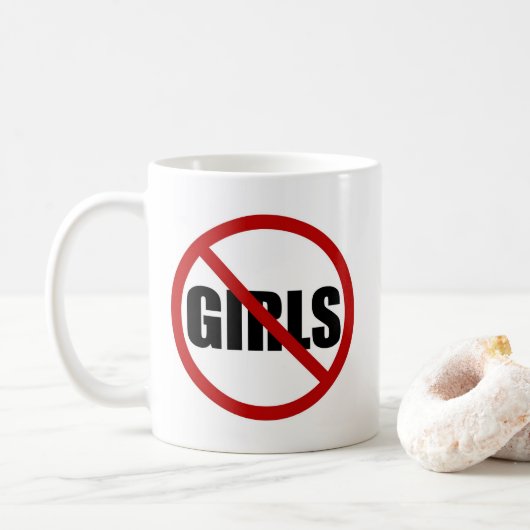 Keine Mädchen erlaubt die Tasse der Signaturtypogr (Mit Donut)