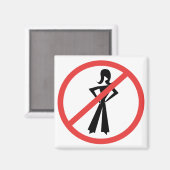 Keine Mädchen erlaubt Magnet (Vorderseite/Rückseite)
