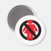 Keine Mädchen erlaubt Magnet (Vorderseite/Rückseite)