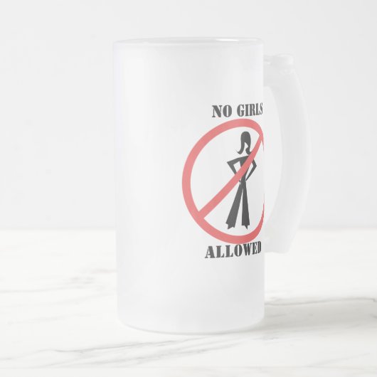 Keine Mädchen erlaubt Mattglas Bierglas (VorderseiteRechts)
