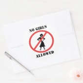 Keine Mädchen erlaubt Runder Aufkleber (Umschlag)