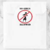 Keine Mädchen erlaubt Runder Aufkleber (Tasche)
