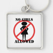 Keine Mädchen erlaubt Schlüsselanhänger (Vorne)