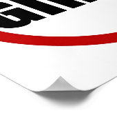 Keine Mädchen erlaubt Typografie-Plakat signieren Poster (Ecke)