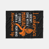 Keine manuelle Leukämie Fleecedecke (Vorderseite (Horizontal))