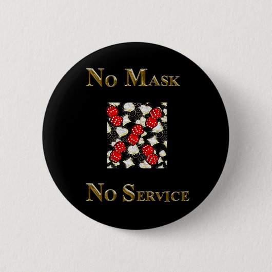KEINE MASK KEIN SERVICE LAS VEGAS BUTTON (Vorderseite)