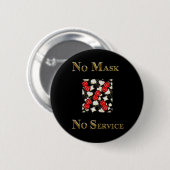 KEINE MASK KEIN SERVICE LAS VEGAS BUTTON (Vorne & Hinten)
