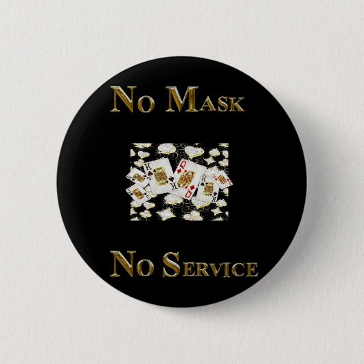 KEINE MASK KEIN SERVICE LAS VEGAS BUTTON (Vorderseite)