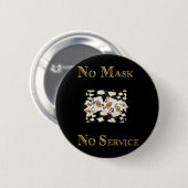 KEINE MASK KEIN SERVICE LAS VEGAS BUTTON (Vorne & Hinten)