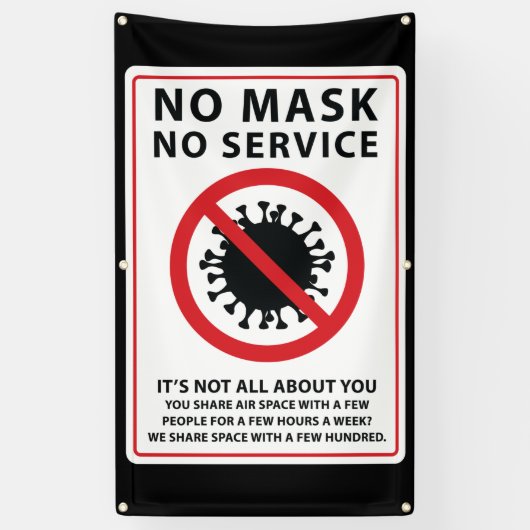 Keine Maske für gemeinsame Flugverbindung Banner (Vertikal)