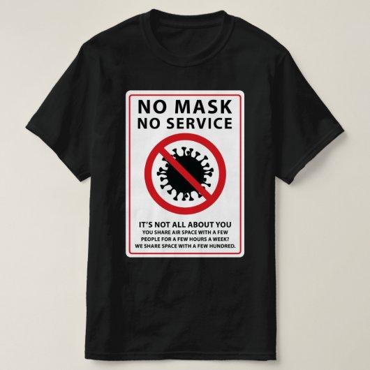 Keine Maske für gemeinsame Flugverbindung T-Shirt (Design vorne)