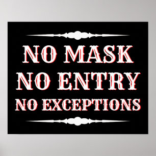 Keine Maske Keine Eingabe Poster