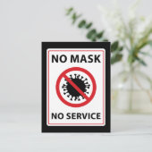 Keine Maske Postkarte (Stehend Vorderseite)