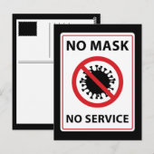 Keine Maske Postkarte (Vorne/Hinten)