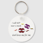 Keine Maske Schlüsselanhänger (Vorderseite)