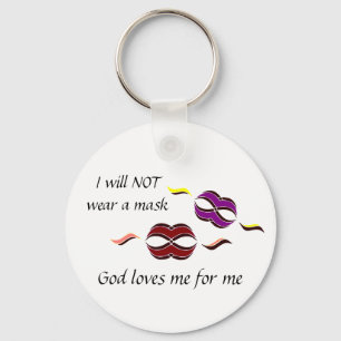Keine Maske Schlüsselanhänger