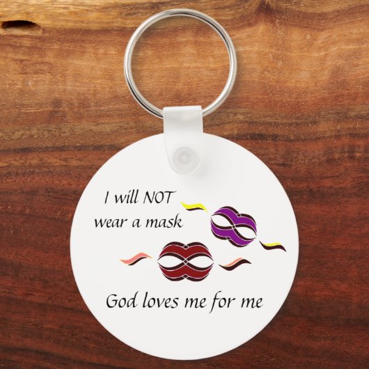 Keine Maske Schlüsselanhänger (Vorderseite)
