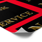 KEINE MASSE KEIN SERVICE POSTER (Ecke)