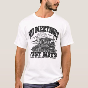 Keine Meetings, nur Netze   Black Ink T-Shirt