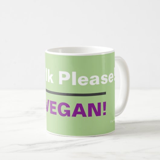 Keine Milch Vegan Kaffeetasse (VorderseiteRechts)