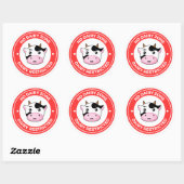 Keine Milchzone Runder Aufkleber (Blatt)