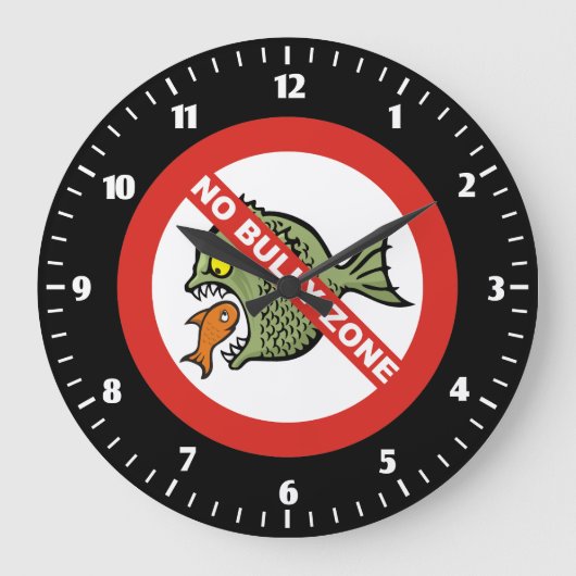 Keine Mobbingzone Große Uhr (Vorderseite)